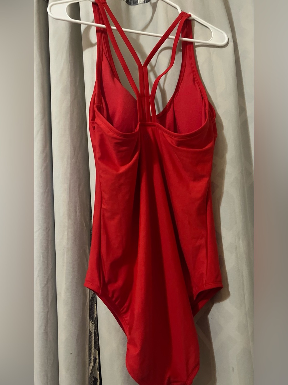 All in motion Red Strappy V‑Back One‑Piece Swimsuit - Picture 2 of 6